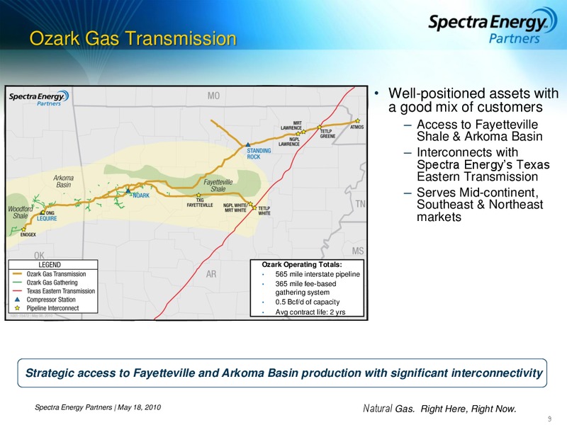 2010 MORGAN KEEGAN MLP MINI CONFERENCE – Spectra Energy Partners, Lp – slide 9