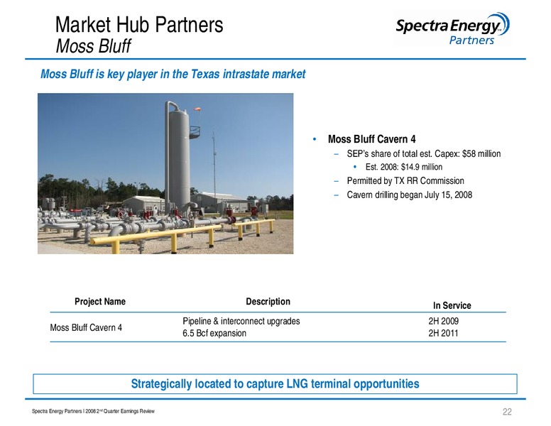 Q2 2008 EARNINGS REVIEW – Spectra Energy Partners, Lp – slide 22
