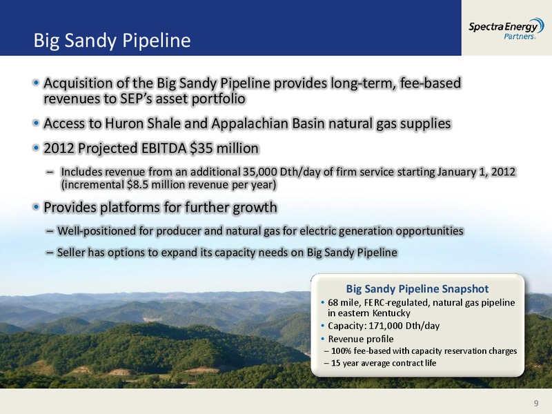 CITI ONE ON ONE MLP CONFERENCE – Spectra Energy Partners, Lp – slide 9