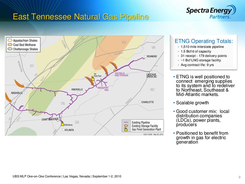 UBS MLP ONE ON ONE CONFERENCE – Spectra Energy Partners, Lp – slide 9