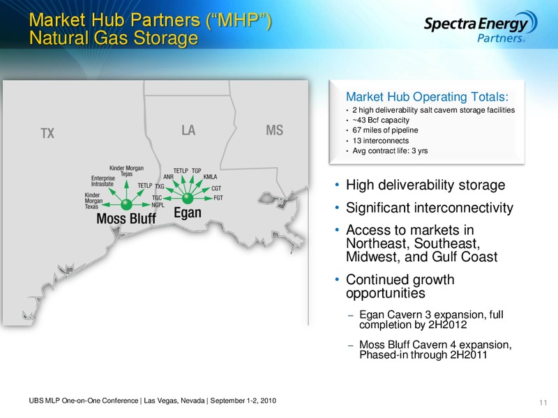 UBS MLP ONE ON ONE CONFERENCE – Spectra Energy Partners, Lp – slide 11