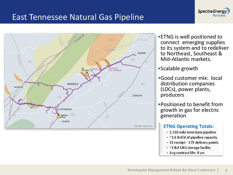 MORNINGSTAR MANAGEMENT BEHIND THE MOAT CONFERENC – Spectra Energy Partners, Lp – slide 8