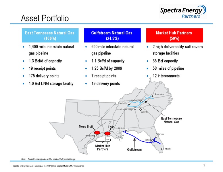 RBC CAPITAL MARKETS MLP CONFERENCE – Spectra Energy Partners, Lp – slide 7