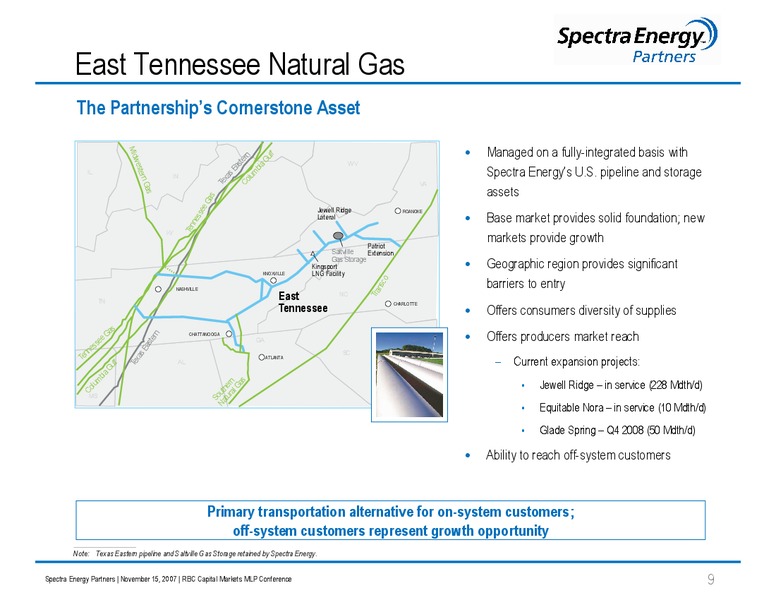 RBC CAPITAL MARKETS MLP CONFERENCE – Spectra Energy Partners, Lp – slide 9