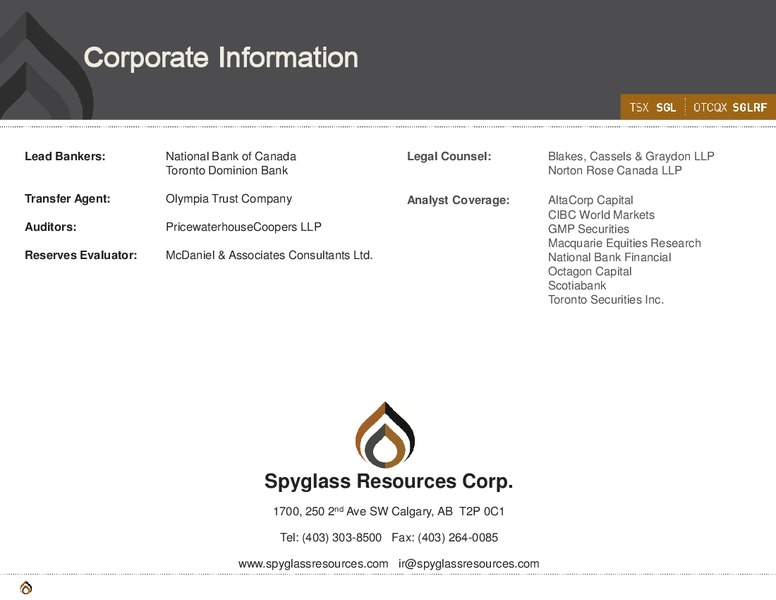 CORPORATE PRESENTATION – Spyglass Resources Corp. – slide 24