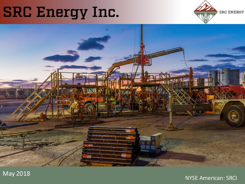 1Q 2018 Earnings Presentation – SRC Energy Inc – slide 1