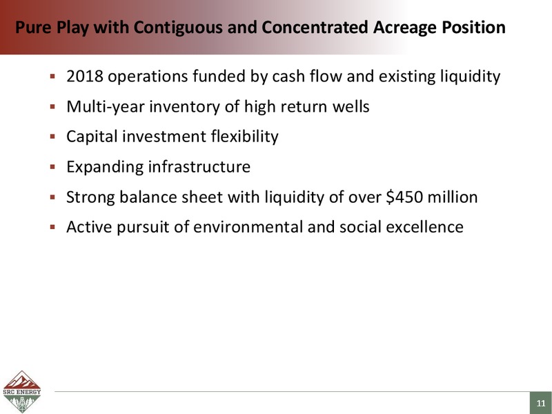 1Q 2018 Earnings Presentation – SRC Energy Inc – slide 10