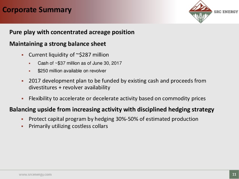 October 2017 Corporate Presentation – SRC Energy Inc – slide 10