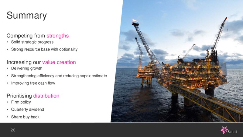 Business Update – Statoil – slide 20
