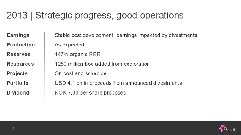 Balancing Returns and Growth London – Statoil – slide 2