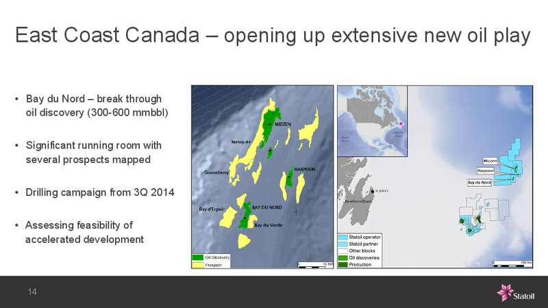 Creating Value from Exploration – Statoil – slide 13