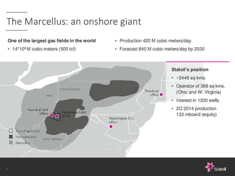 Update on US Onshore – Statoil – slide 7