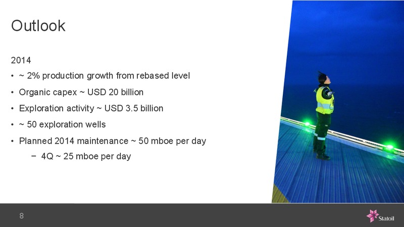 3rd Quarter 2014 – Statoil – slide 8