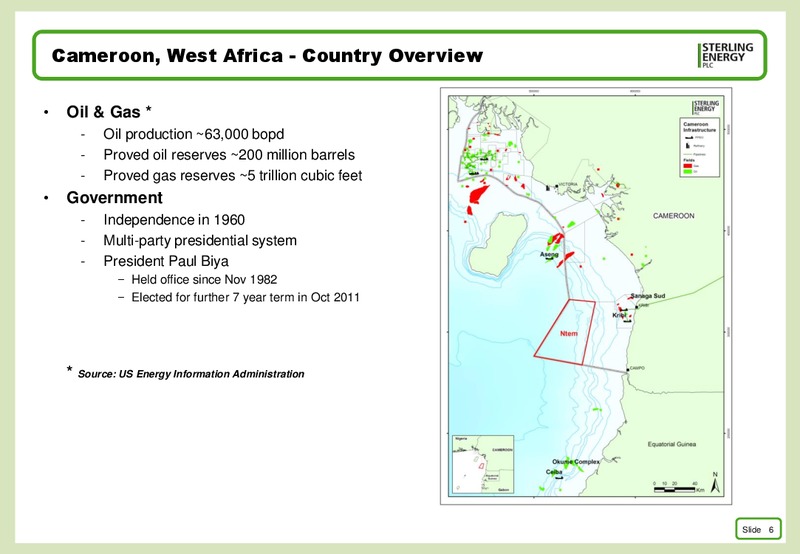 Investor Presentation – Sterling Energy – slide 5