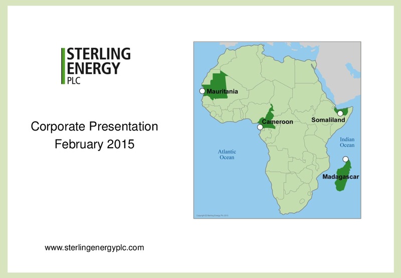 FEBRUARY 2015 CORPORATE PRESENTATION – Sterling Energy – slide 1