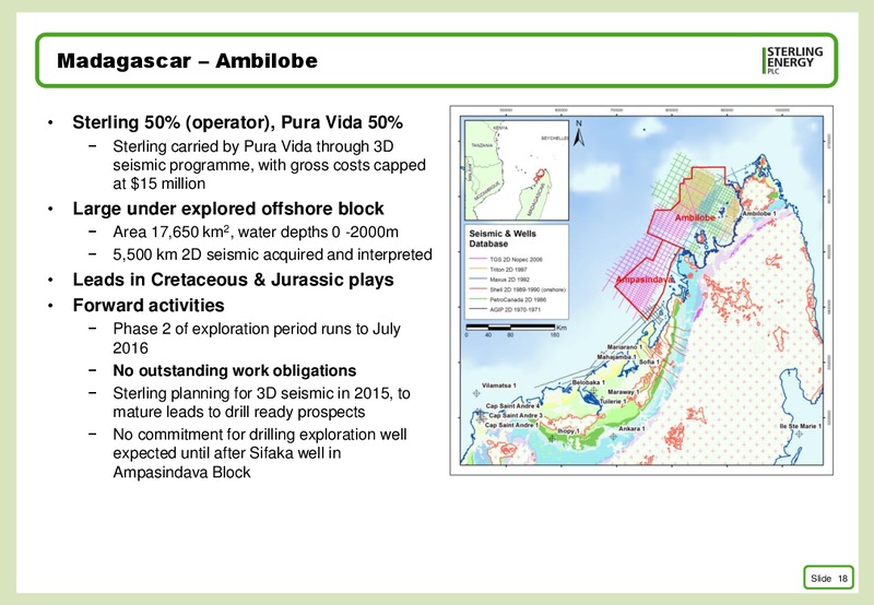 FEBRUARY 2015 CORPORATE PRESENTATION – Sterling Energy – slide 17