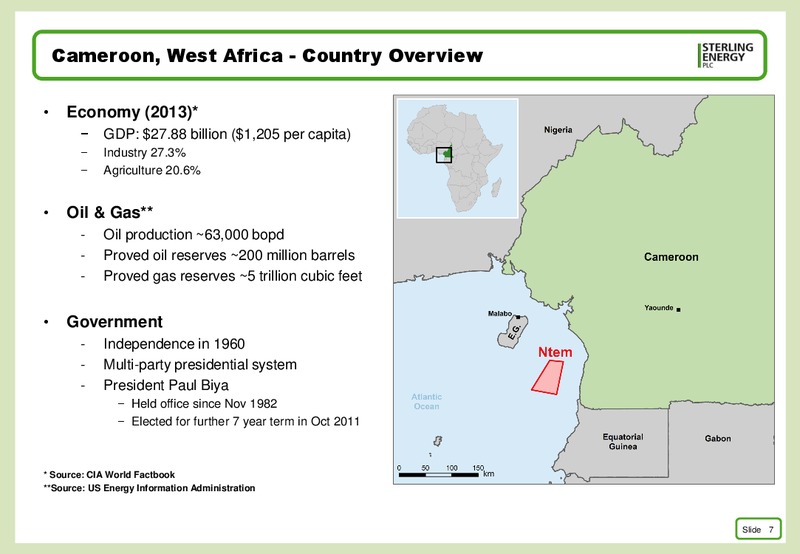 MARCH 2015 CORPORATE PRESENTATION – Sterling Energy – slide 6