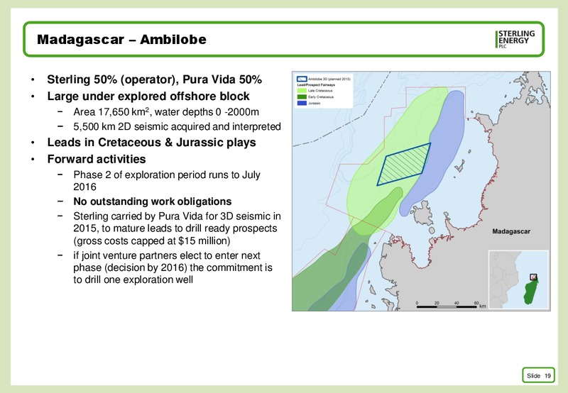 MARCH 2015 CORPORATE PRESENTATION – Sterling Energy – slide 18