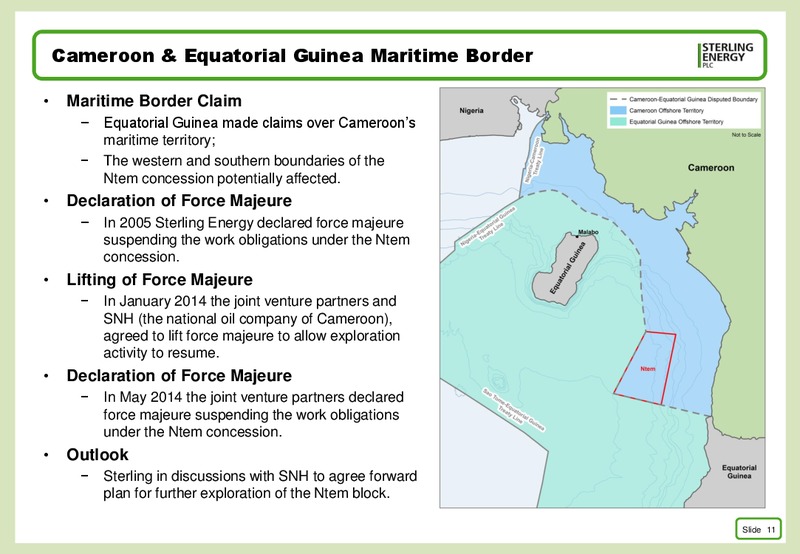 CORPORATE PRESENTATION INCLUDING 2014 RESULTS – Sterling Energy – slide 10
