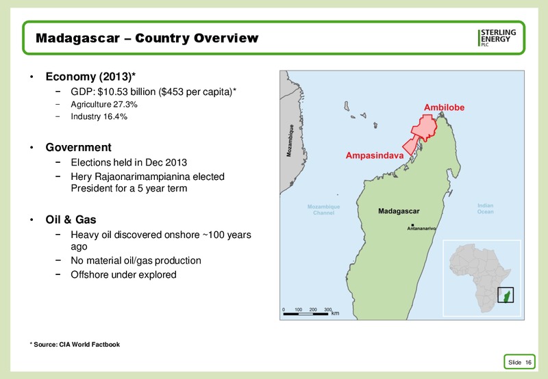 CORPORATE PRESENTATION INCLUDING 2014 RESULTS – Sterling Energy – slide 15