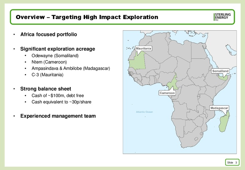 APRIL 2015 CORPORATE PRESENTATION – Sterling Energy – slide 2