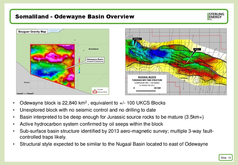 APRIL 2015 CORPORATE PRESENTATION – Sterling Energy – slide 12