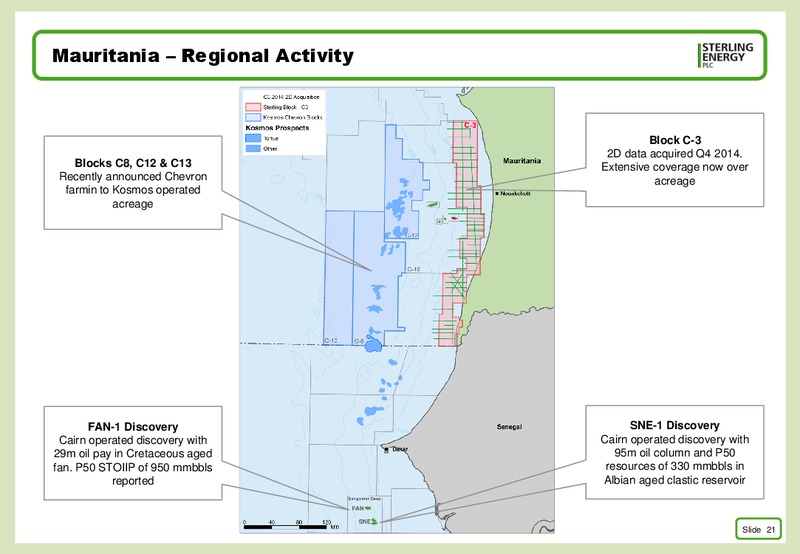 APRIL 2015 CORPORATE PRESENTATION – Sterling Energy – slide 20