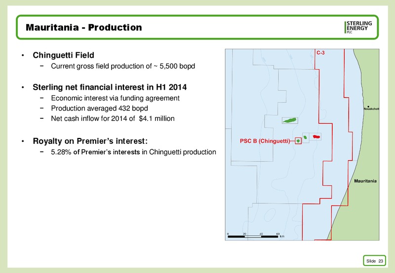 APRIL 2015 CORPORATE PRESENTATION – Sterling Energy – slide 22