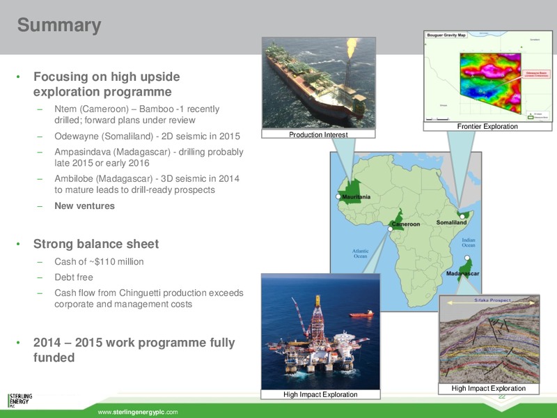 Investor Presentation – Sterling Energy – slide 21