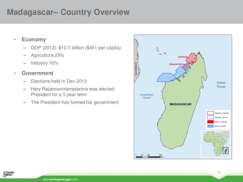 Investor Presentation – Sterling Energy – slide 14