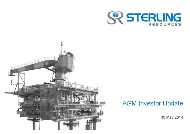 AGM – Sterling Resources Ltd. – slide 13