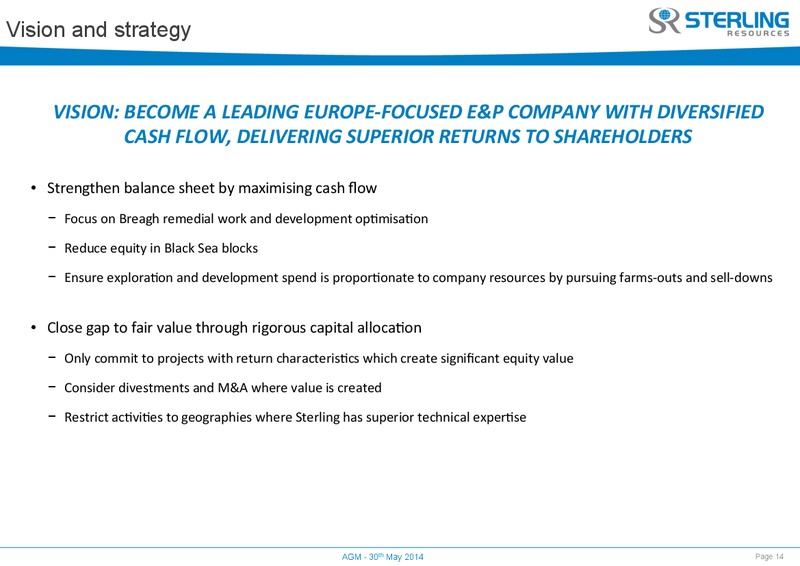 AGM – Sterling Resources Ltd. – slide 14