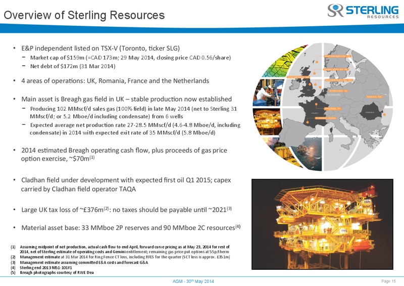 AGM – Sterling Resources Ltd. – slide 15