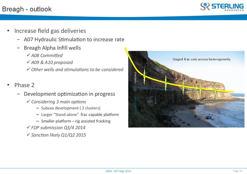AGM – Sterling Resources Ltd. – slide 23