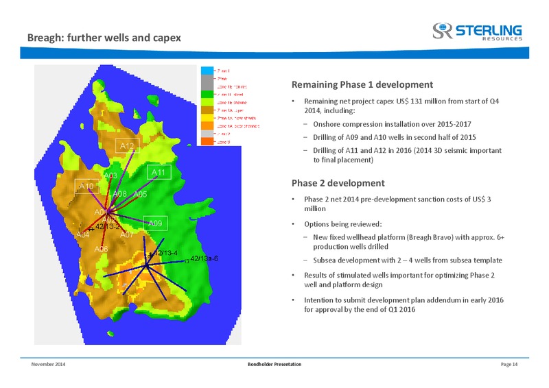 BONDHOLDER PRESENTATION – Sterling Resources Ltd. – slide 14