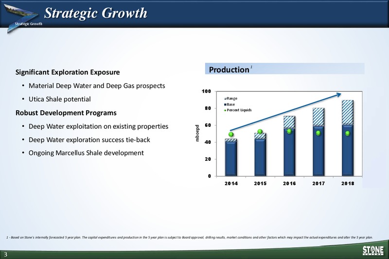 Barclays CEO Energy Power Conference – Stone Energy Corp. – slide 2