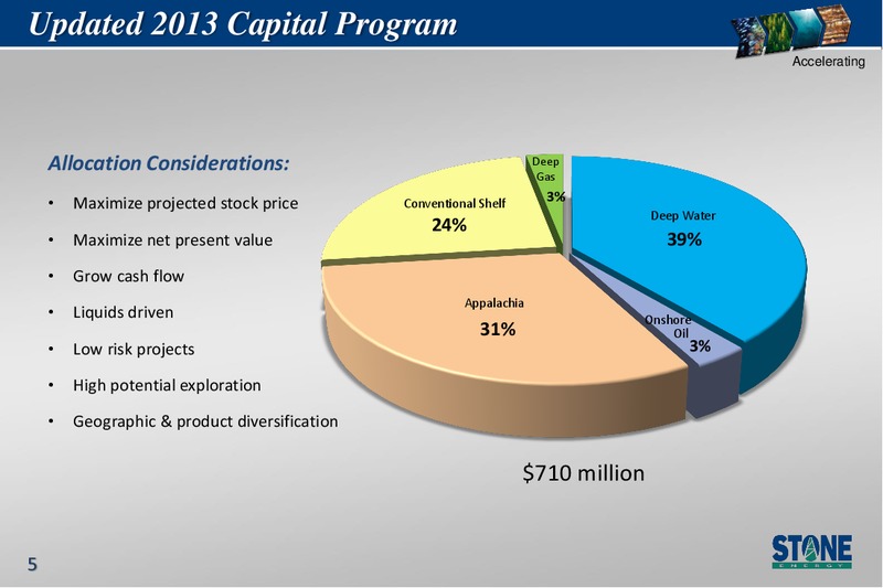 Barclays Select Series 2013 Select Growth Conference – Stone Energy Corp. – slide 5
