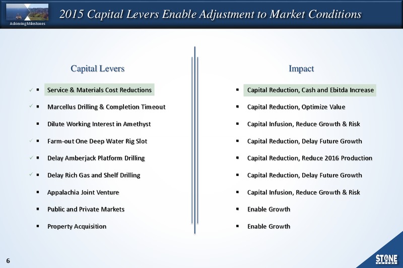 APRIL 2015 INVESTMENT CONFERENCE – Stone Energy Corp. – slide 5