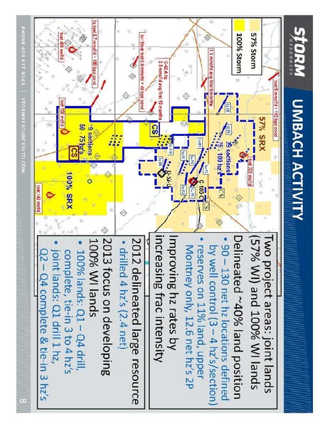 FIRSTENERGY CAPITAL EAST COAST ENERGY CONFERENCE – Storm Resources Ltd. – slide 8