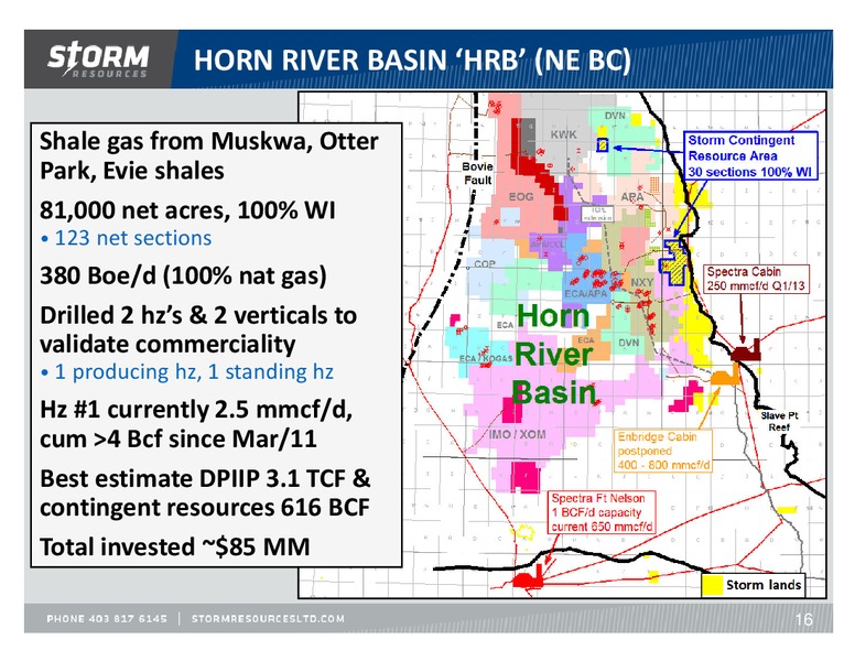 CORPORATE UPDATE – Storm Resources Ltd. – slide 16