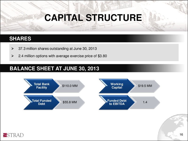 SEPTEMBER 2013 INVESTOR PRESENTATION – Strad Energy Services – slide 15