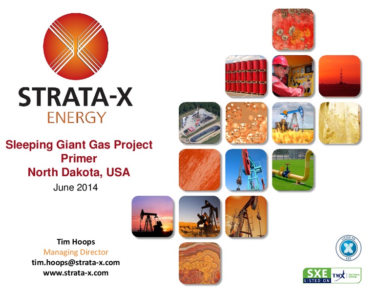 Sleeping Giant Gas Project Primer – Strata-X Ltd – slide 1