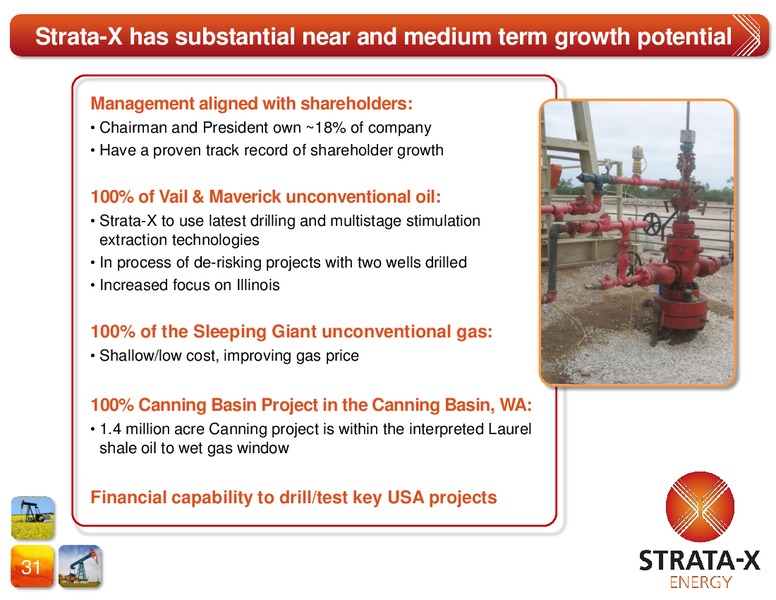 Corporate Presentation April 2014 – Strata-X Ltd – slide 30
