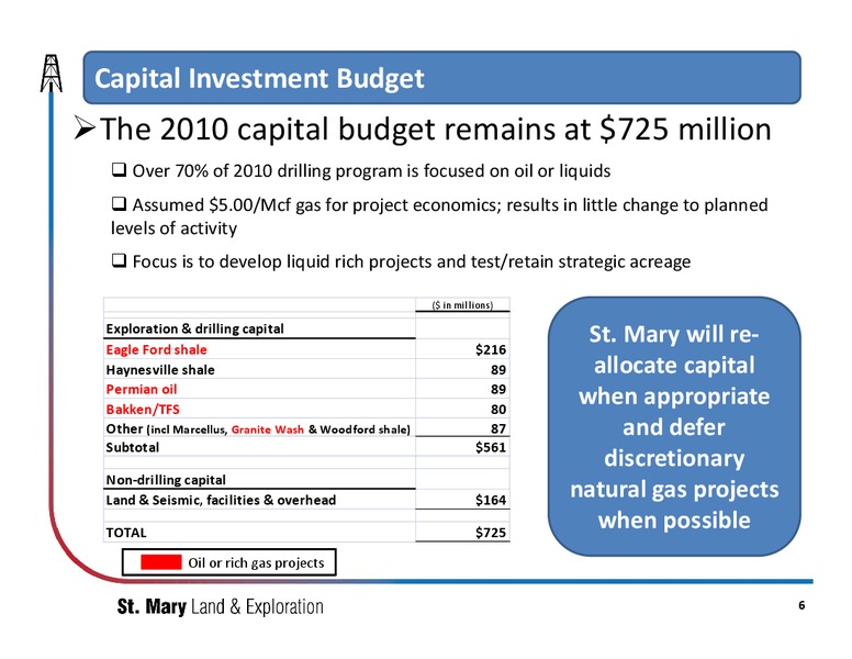 IPAA OGIS East – St Mary Land  Exploration Company – slide 5