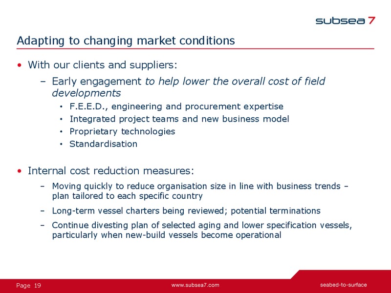 Q3 2014 Earnings Presentation – Subsea 7 Sa – slide 18