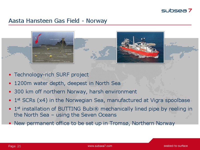 Q3 2013 EARNINGS CALL – Subsea 7 Sa – slide 21