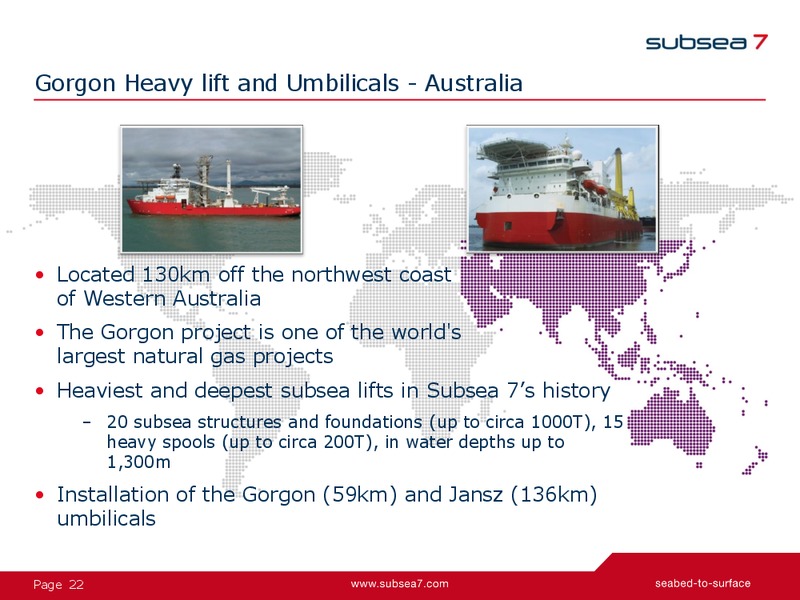 Q3 2013 EARNINGS CALL – Subsea 7 Sa – slide 22