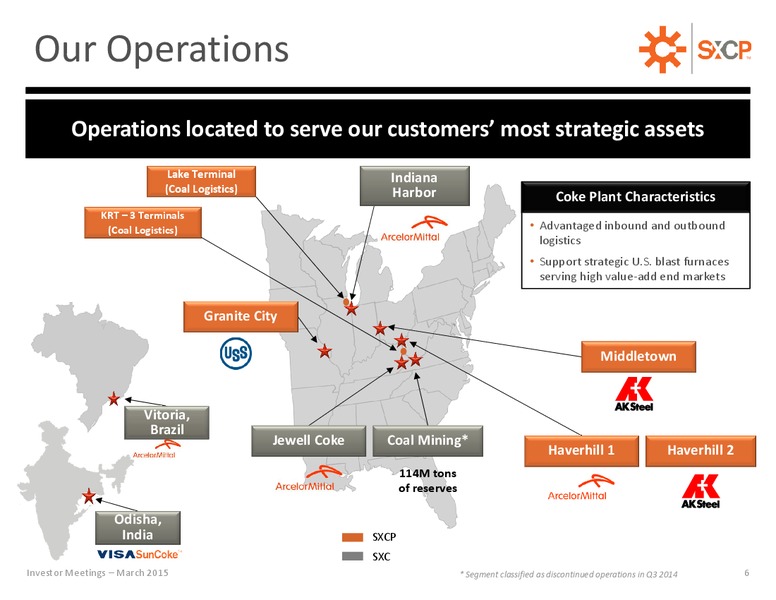 Investor Presentation – Suncoke Energy Inc. – slide 6