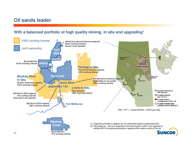 Suncor Investor Information – Suncor Energy Inc. – slide 16