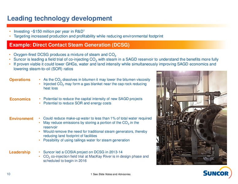 Q1 2015 EARNINGS CALL – Suncor Energy Inc. – slide 10